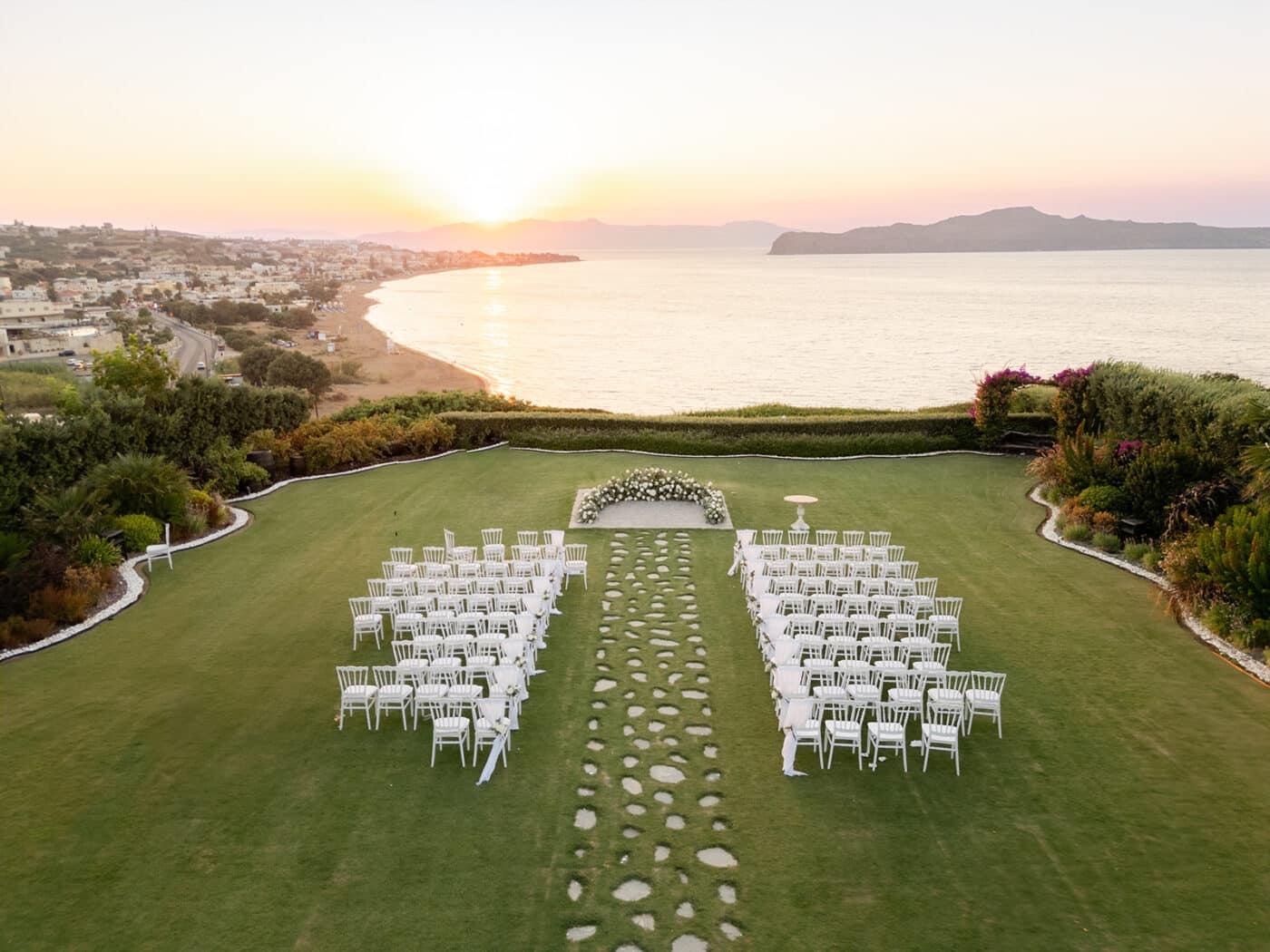 crete wedding sea view