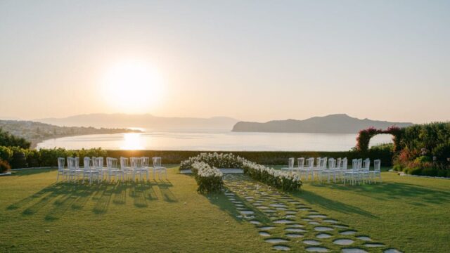 crete wedding sea view