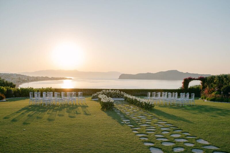 crete wedding sea view