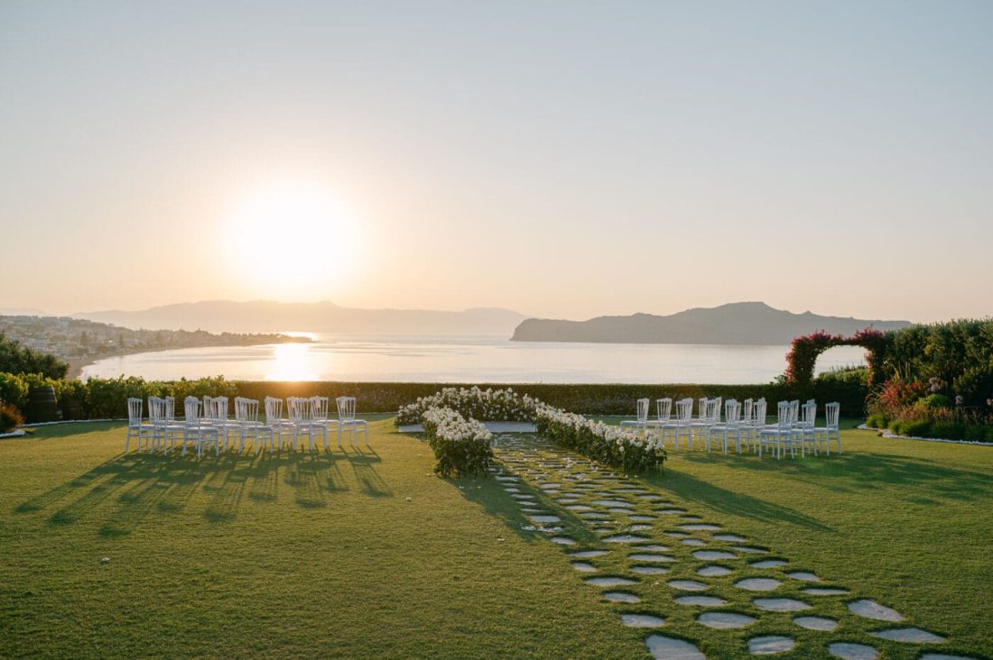 crete wedding sea view