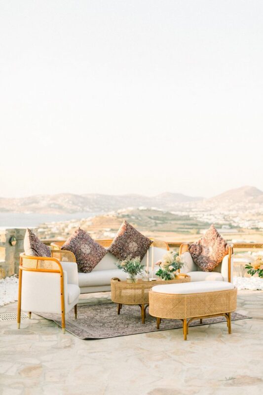 Greek island wedding villa mira on Paros island
