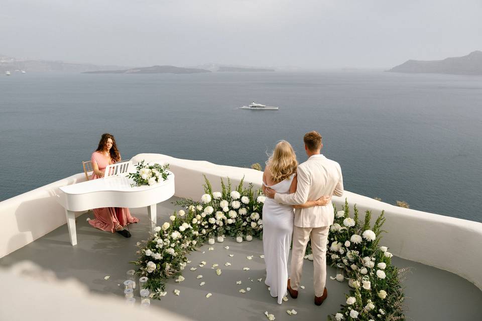 destination wedding santorini
