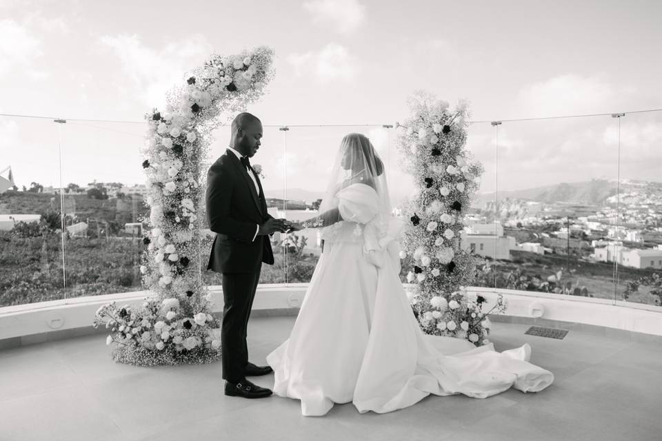 destination wedding santorini