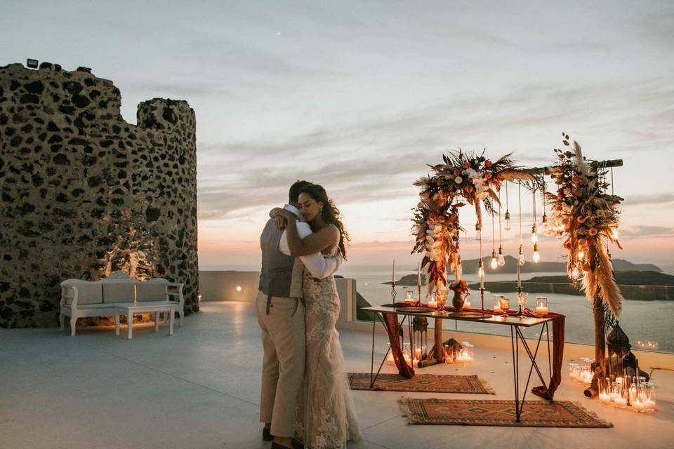 wedding in santorini