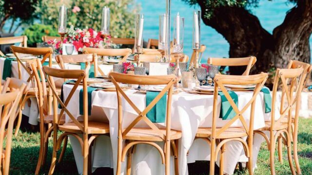 greece wedding tables