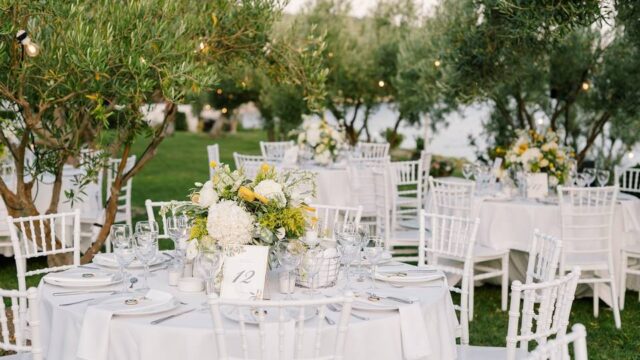 greece wedding tables