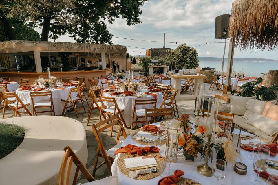 greece wedding table decorations