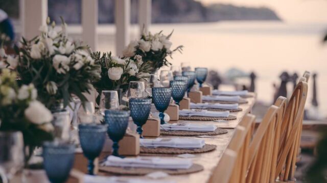 greece wedding table decorations