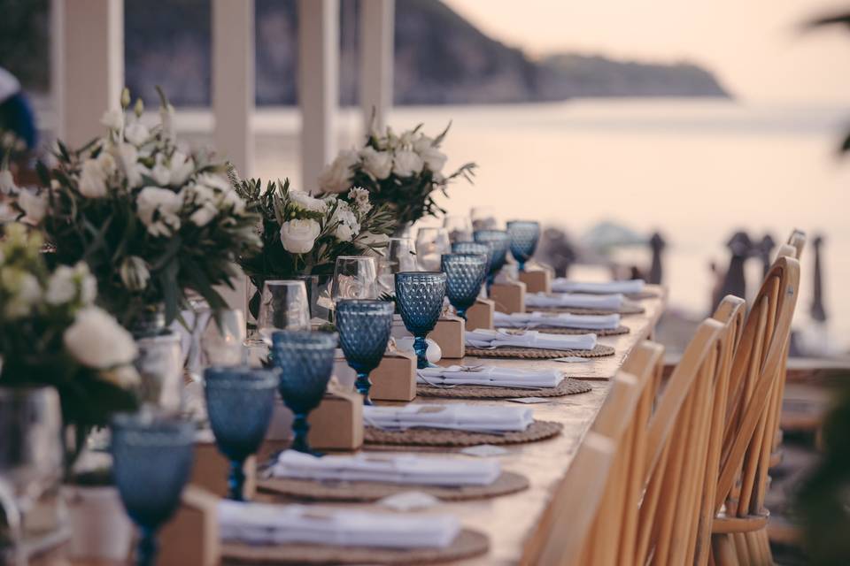 greece wedding table decorations