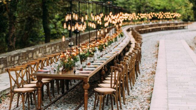 wedding in greece table setting