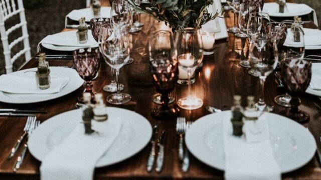 wedding in greece table setting