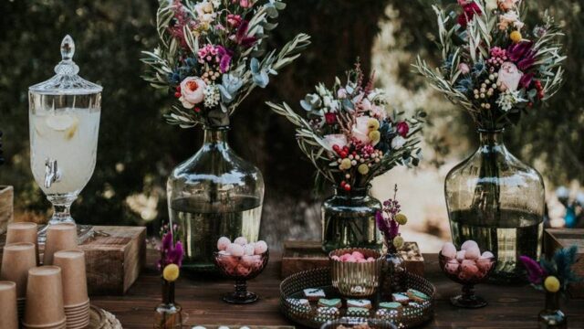 wedding in greece table setting