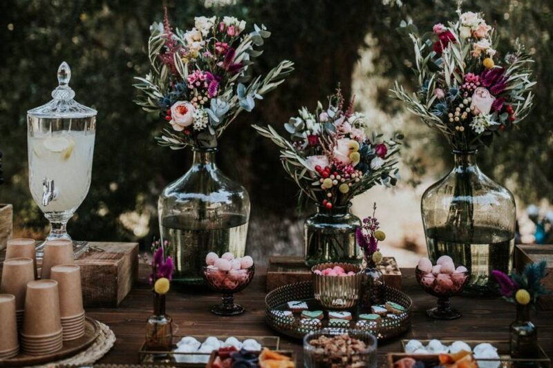 wedding in greece table setting