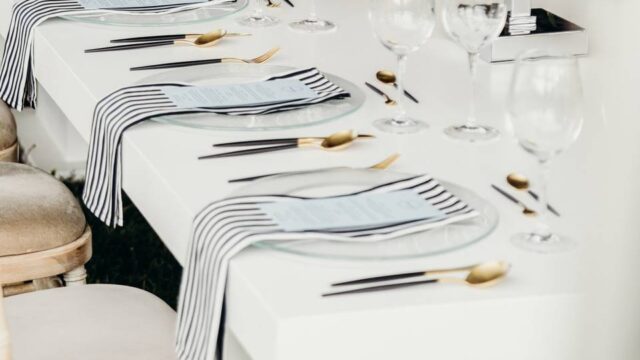 wedding in greece table setting