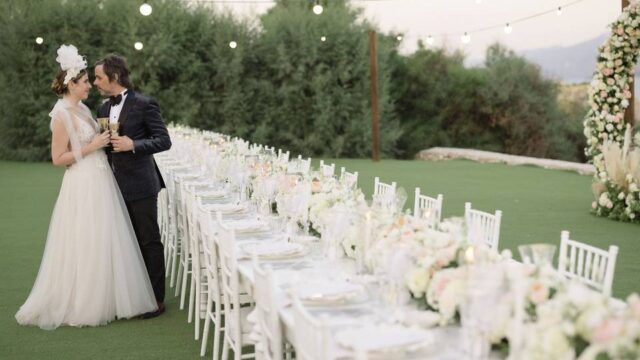 table at greek wedding