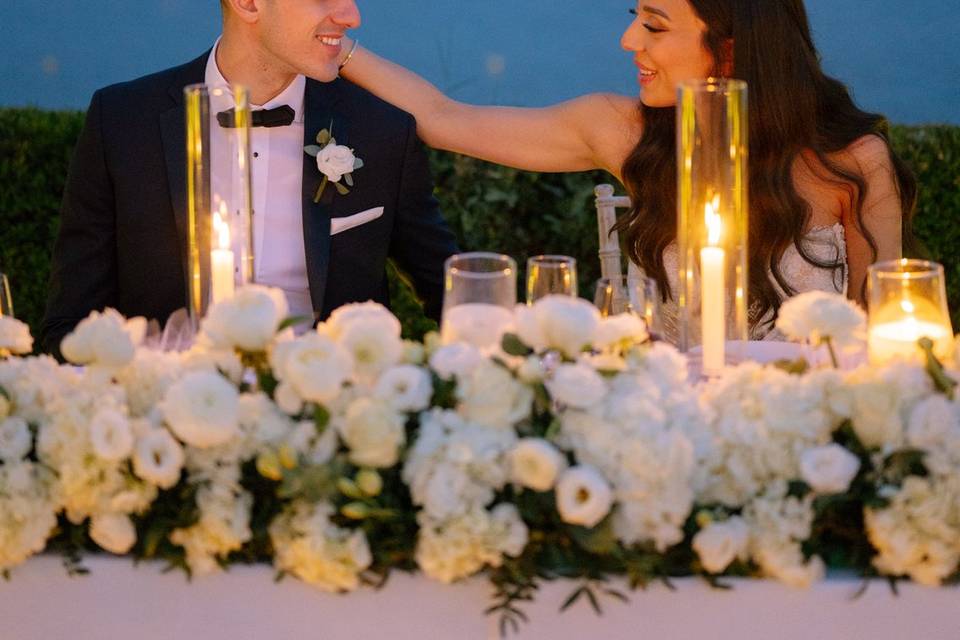 table at greek wedding