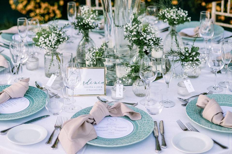 greece wedding table