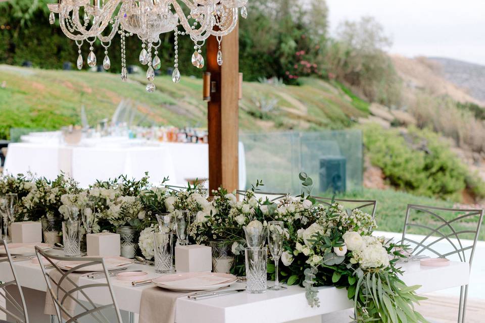 greece wedding table