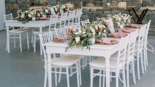 greece wedding table