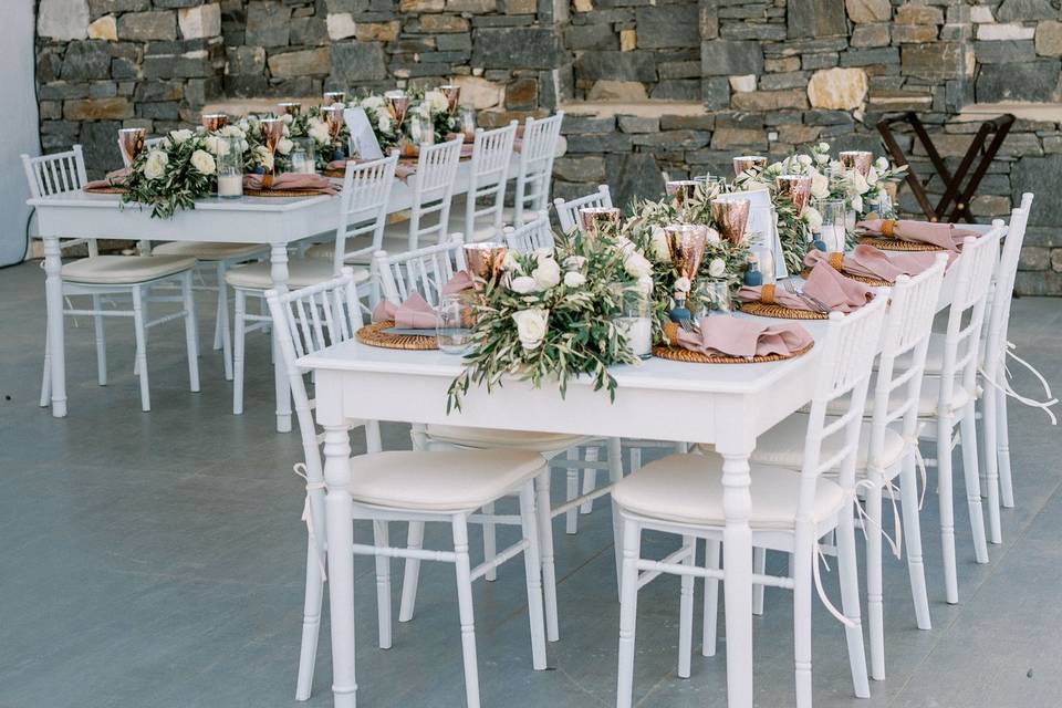 greece wedding table