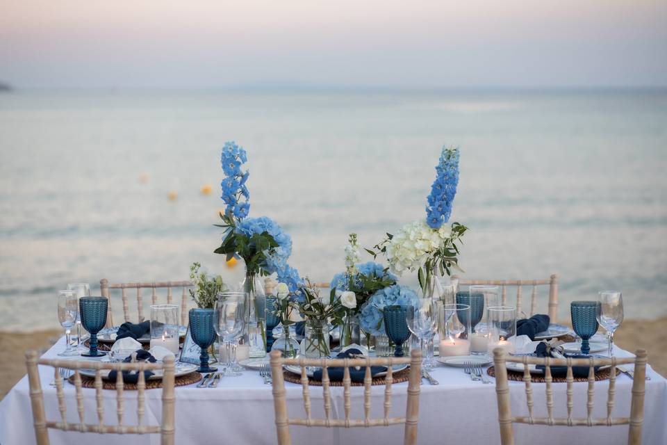 greece wedding table