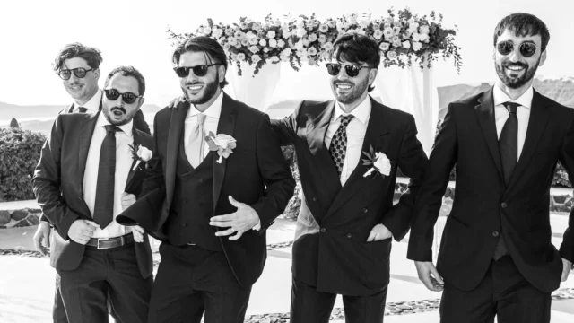 santorini candid wedding