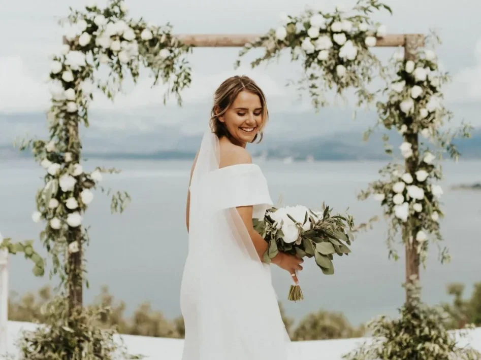A bride at Villa Kilifi on Corfu island greece