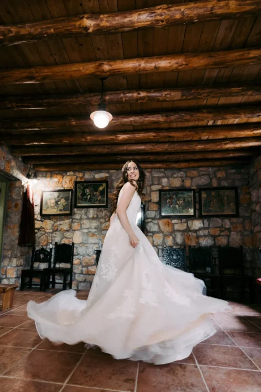 The stone bridal room at Kaminari Village, Rhodes