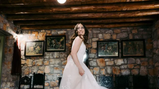The stone bridal room at Kaminari Village, Rhodes