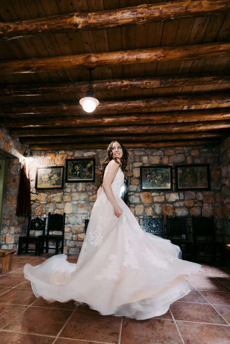 The stone bridal room at Kaminari Village, Rhodes