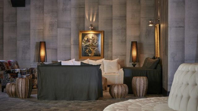 Suite interior at Royal Myconian resort, Elia Beach, Mykonos